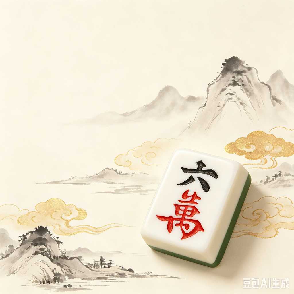 flat print mahjong set